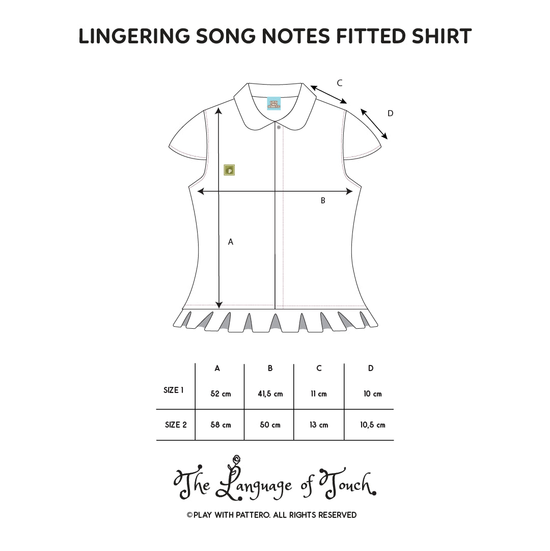 Pattero - Lingering Song Notes Fitted Shirt