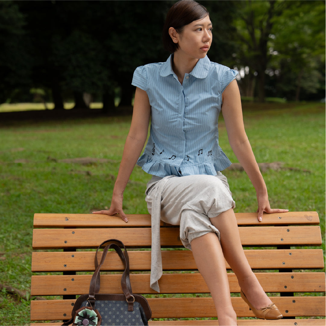 Pattero - Lingering Song Notes Fitted Shirt
