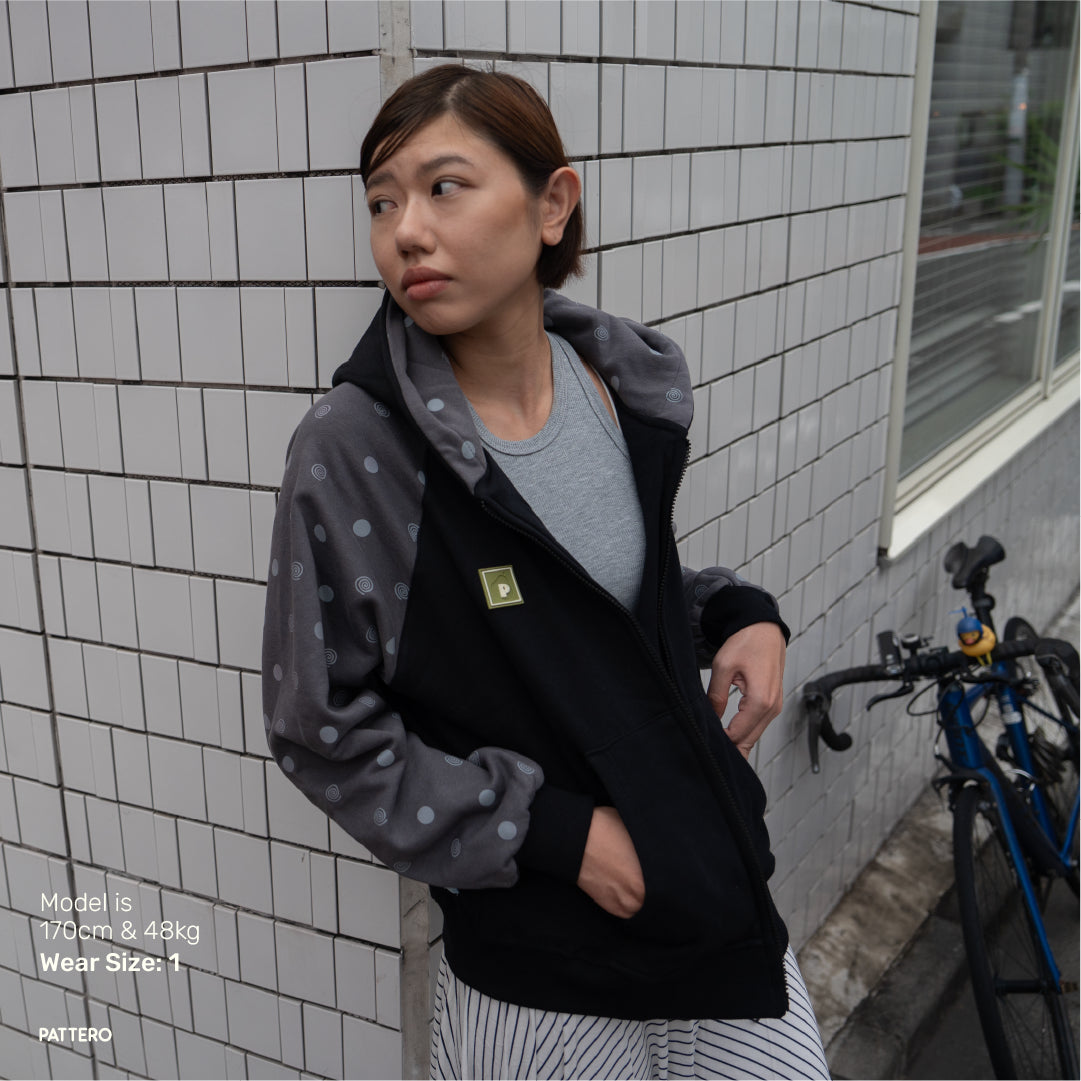 Pattero - Spiral Dots Stone Fleece Hoodie