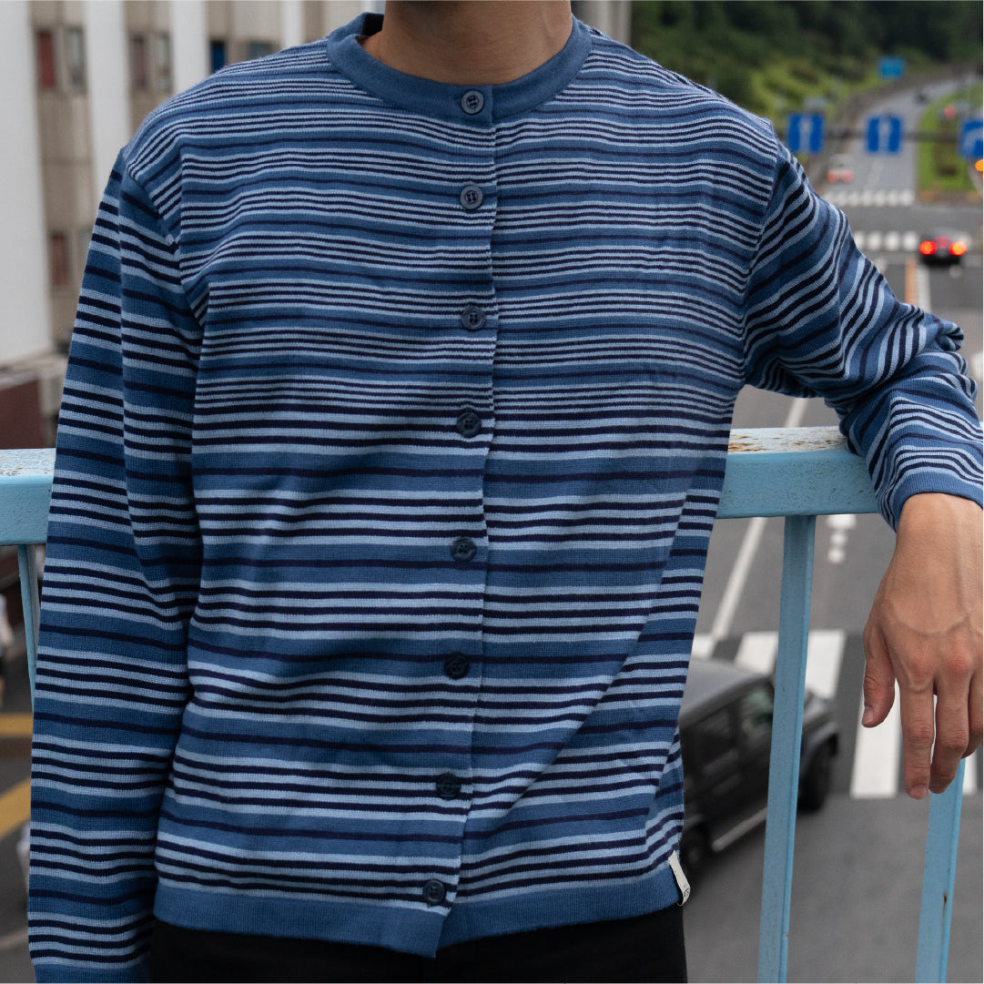 Pattero - Drizzle Knit Stripe Cardigan