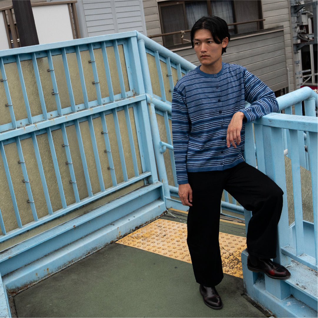Pattero - Drizzle Knit Stripe Cardigan
