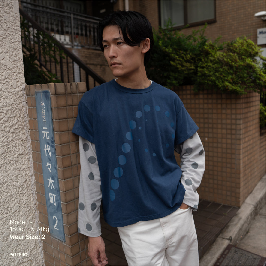 Pattero - The Warm Swirl Midnight Blue Longsleeve Tee