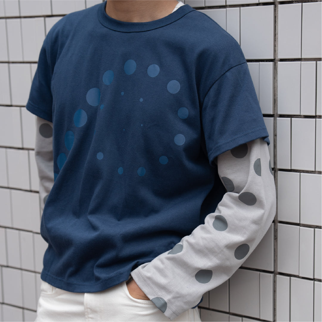 Pattero - The Warm Swirl Midnight Blue Longsleeve Tee