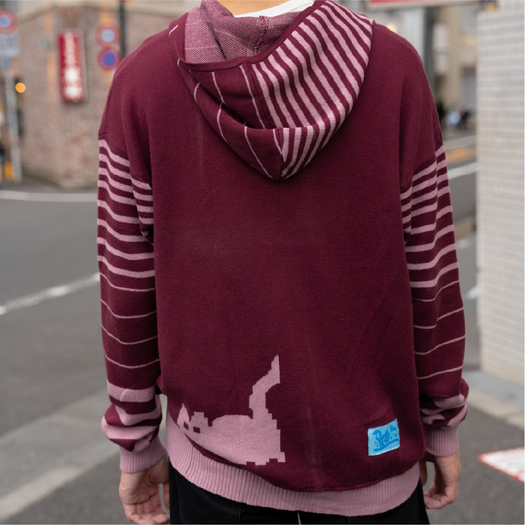 Pattero - Mulberry Tabby Knit Hoodie