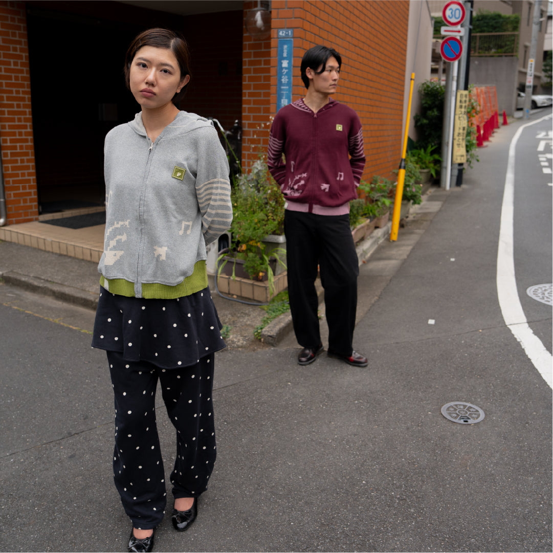 Pattero - Mist Tabby Knit Hoodie