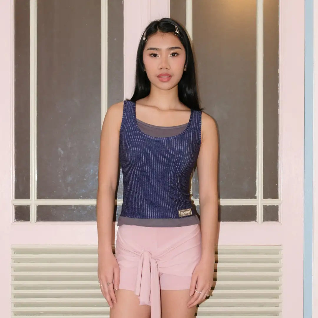 Organic Cotton Bamboo Not Just A Stripe Tank