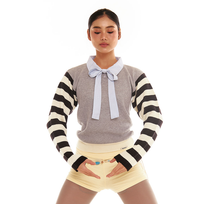 Marie Knit Polo Shirt Longsleeve