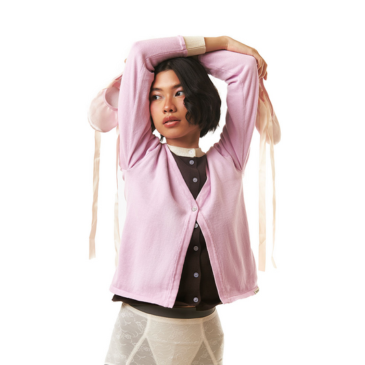 Lumen Layered Cardigan - Strawberry Cream