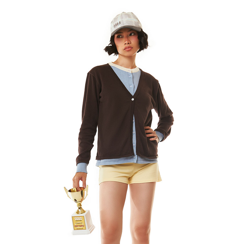 Lumen Layered Cardigan - Choco Blue