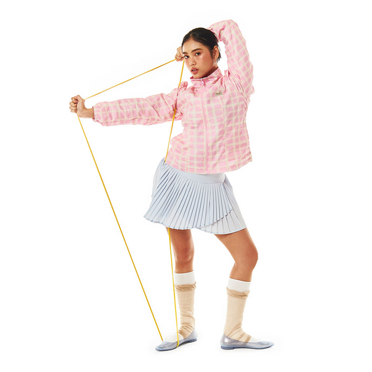 Peony Plaid Puff Jacket