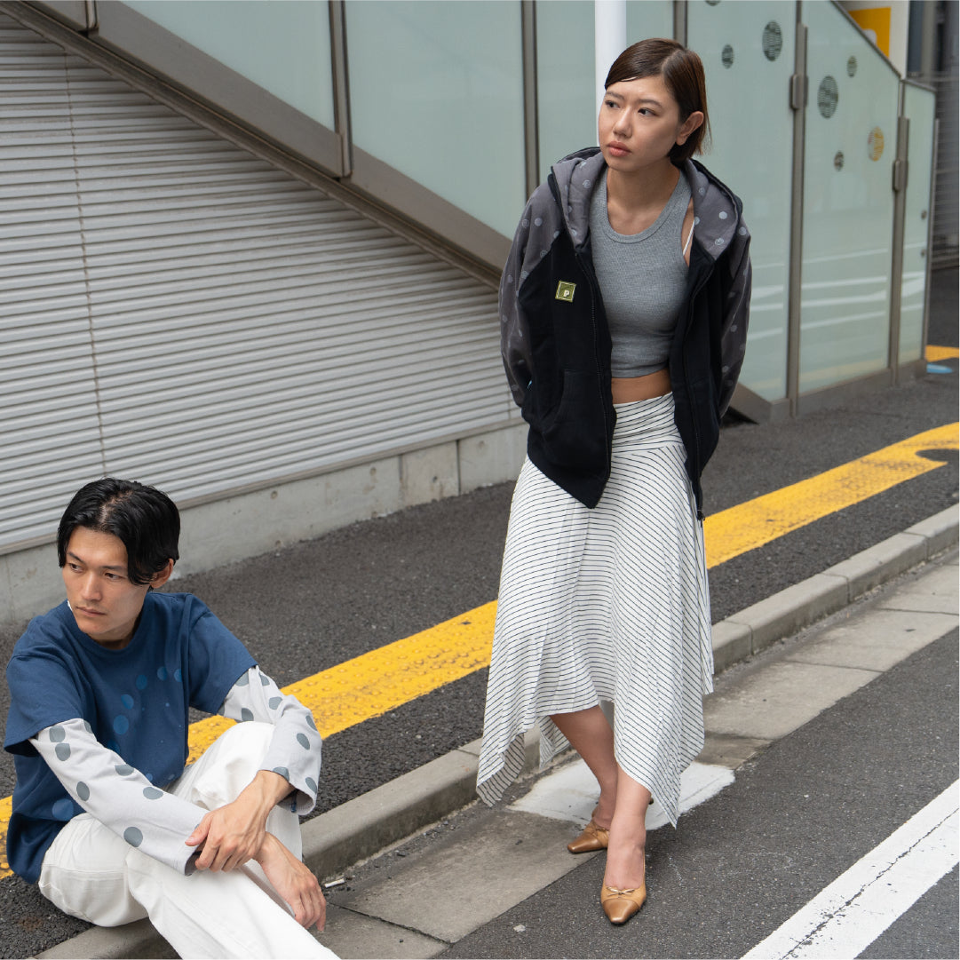 Pattero - Dancing Pattern Light Stripe Skirt