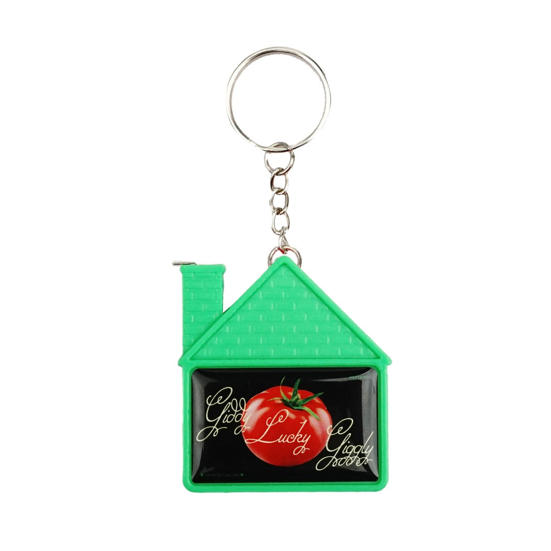 Tomato Lucky Giggly Measuring Tape Keychain