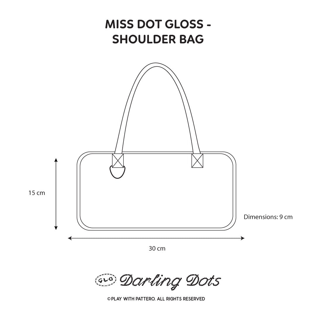 Pattero - Tas Bahu Wanita Miss Dot Gloss Teal Shoulder Bag
