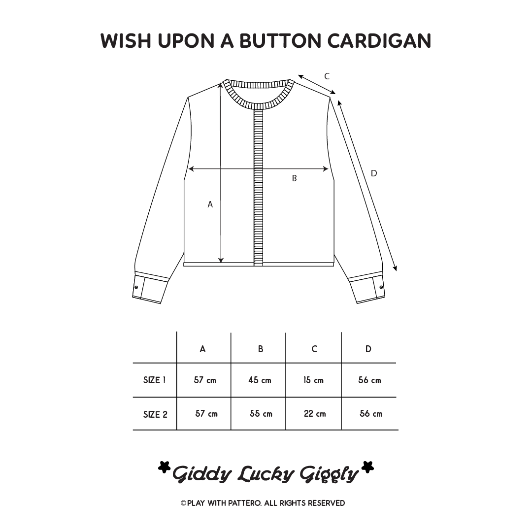 Wish Upon A Button Cardigan - Grey/Powder Blue - Image 4