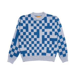 Checkered Blue Grey